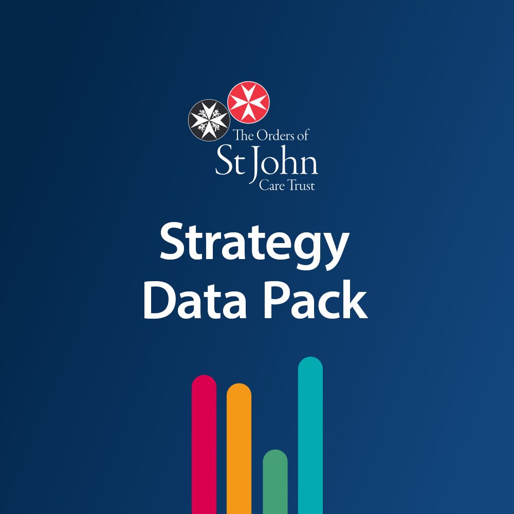 Logo of St. John Care Trust with infogrphics below